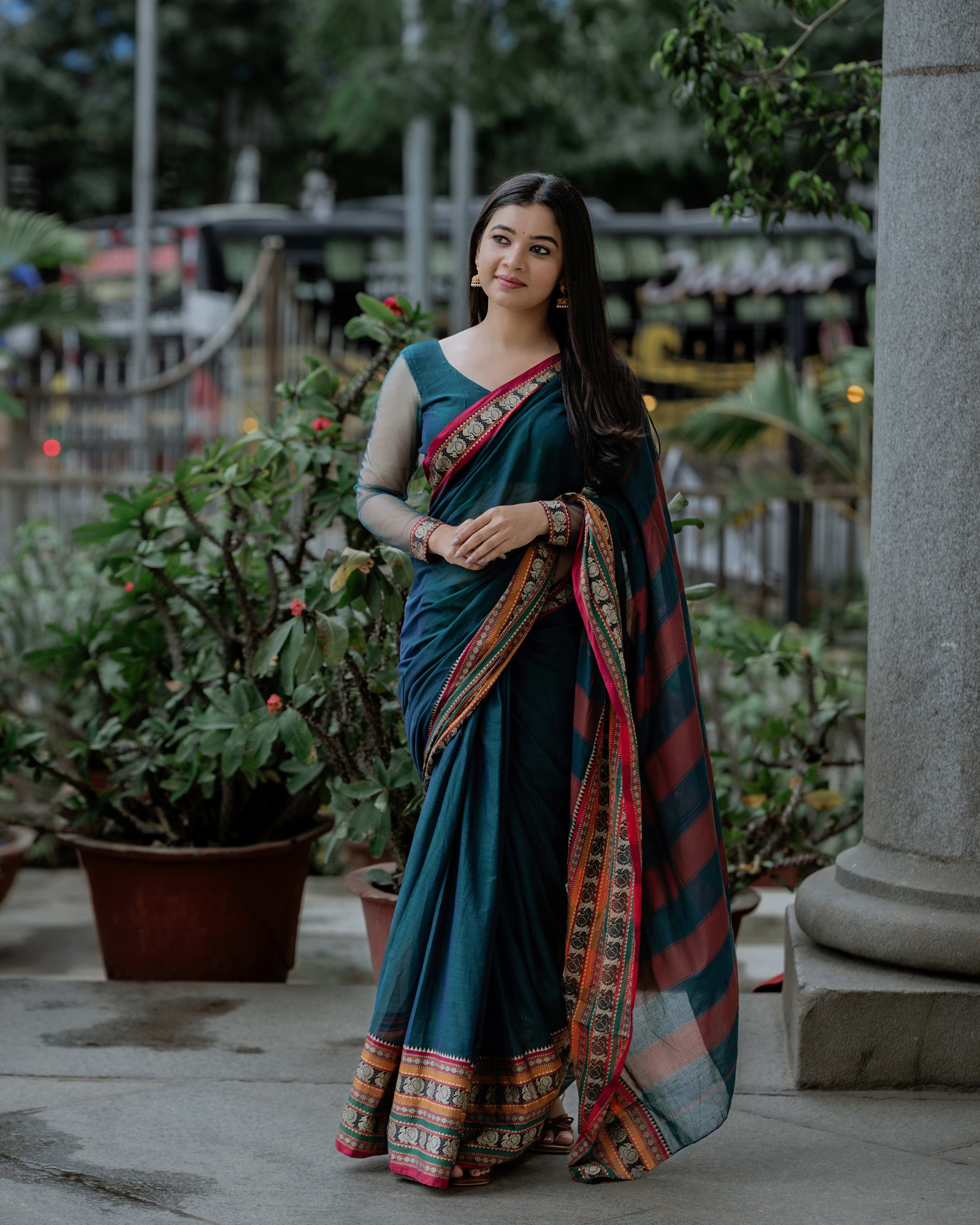 Rama Blue Shravya Narayanpet Pure cotton saree