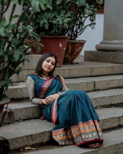 Rama Blue Shravya Narayanpet Pure cotton saree