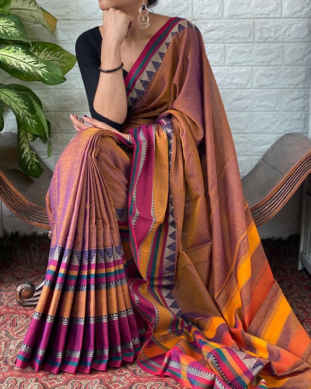 Rangoli Narayanpet Pure cotton saree