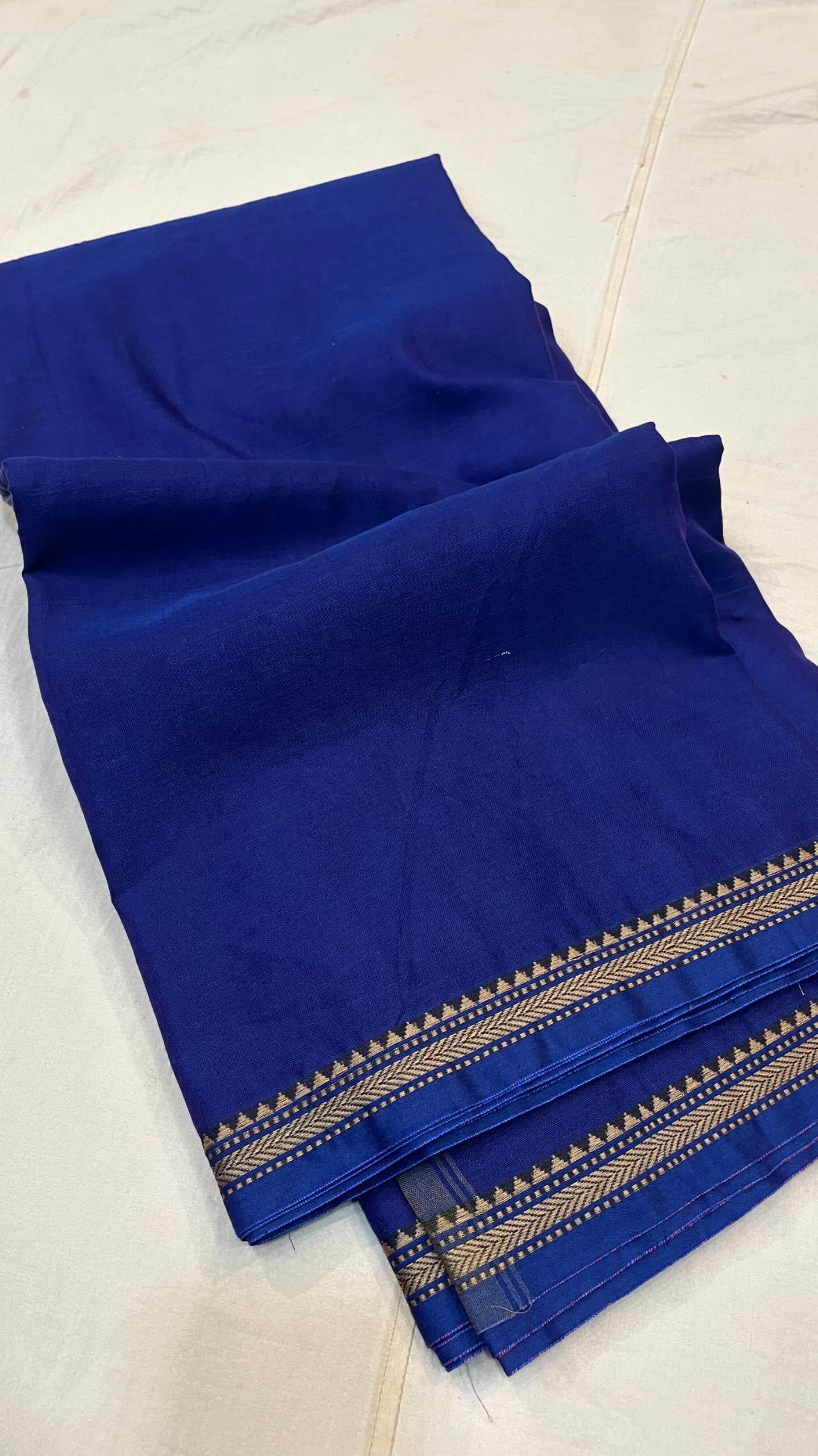 Royal Blue Ashwini Narayanapet Pure Cotton saree