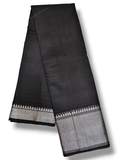 Sahitya (Black Narayanpeth Pure Cotton saree with Running blouse piece (Same as saree))