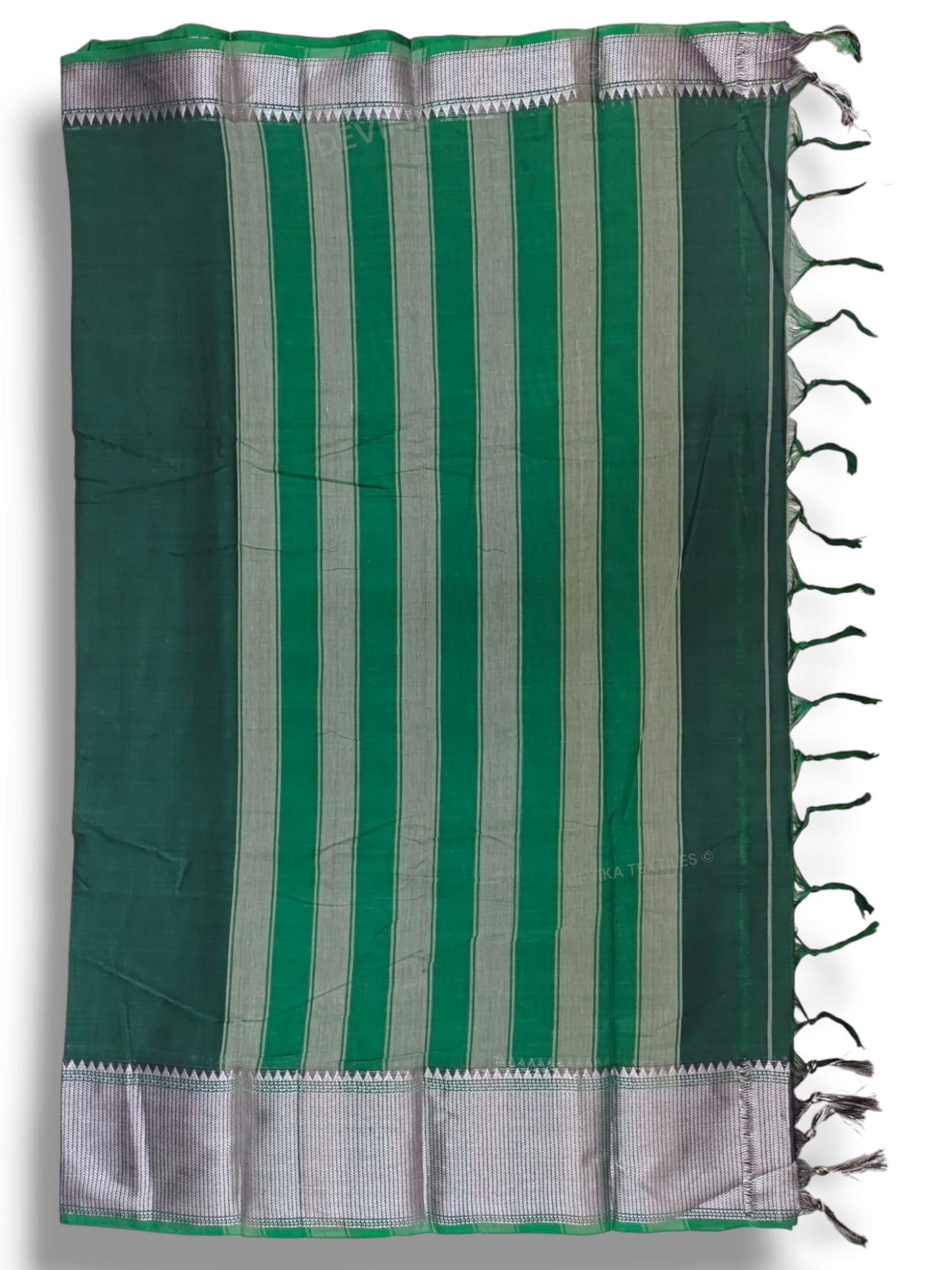 Sahitya (Bottle green Narayanpeth Pure Cotton saree with Running blouse piece (Same as saree))