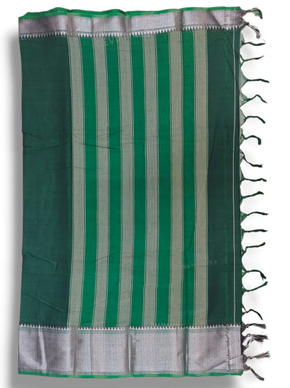 Sahitya (Bottle green Narayanpeth Pure Cotton saree with Running blouse piece (Same as saree))