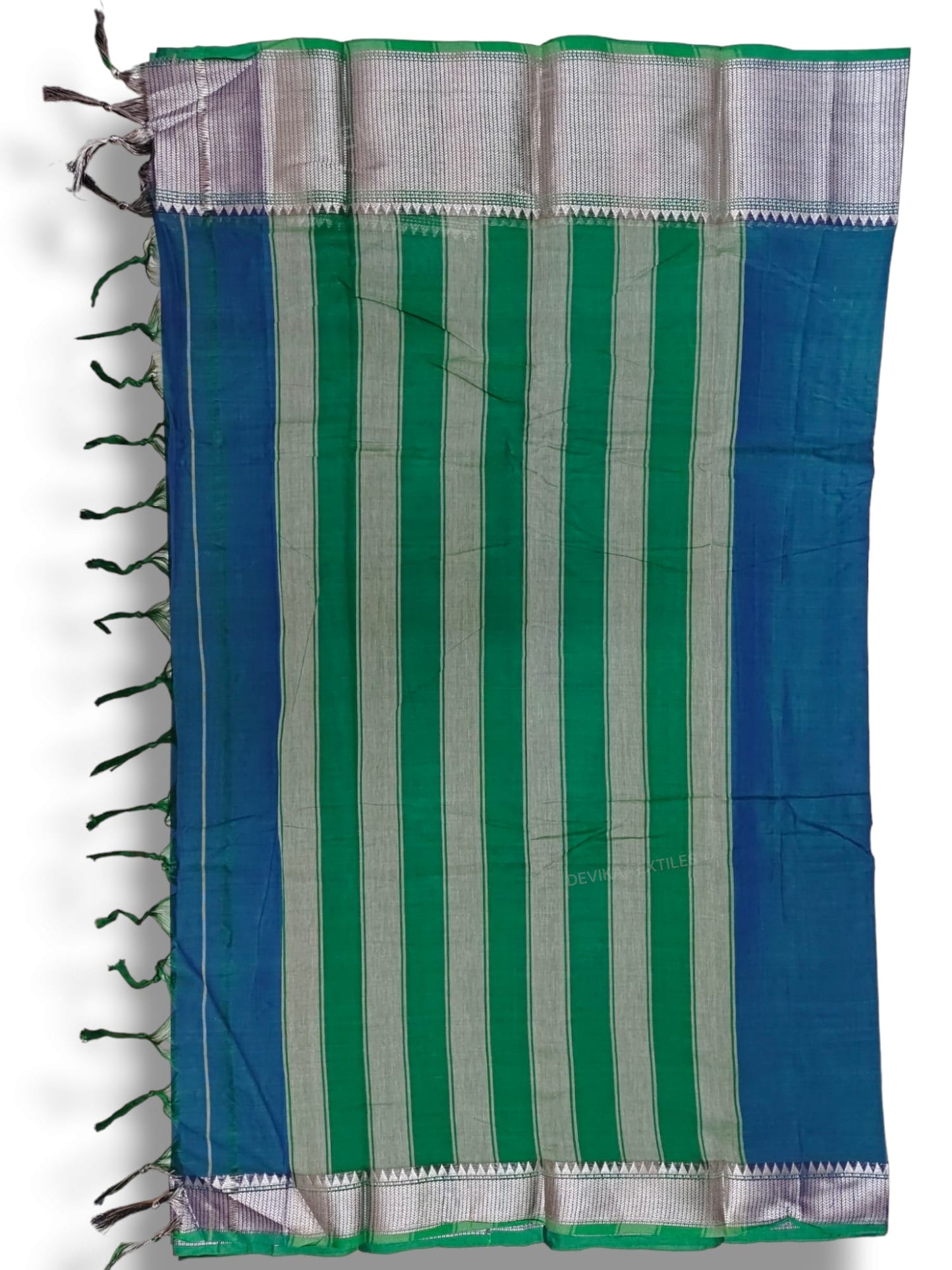 Sahitya (Rama green Narayanpeth Pure Cotton saree with Running blouse piece (Same as saree))