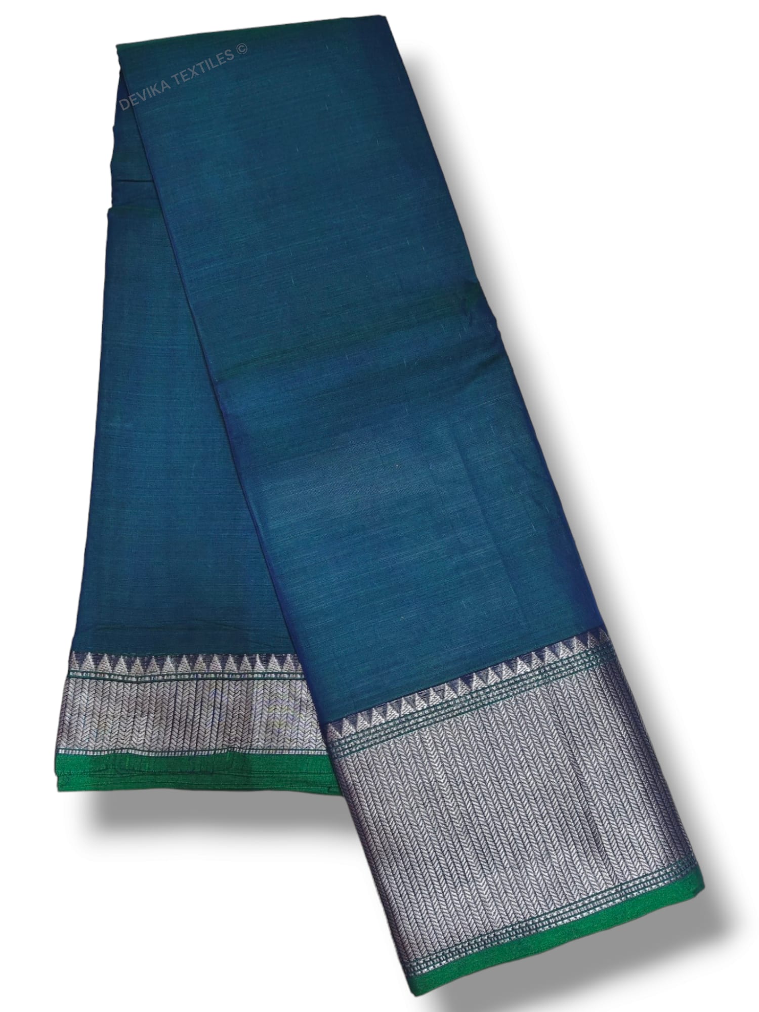 Sahitya (Rama green Narayanpeth Pure Cotton saree with Running blouse piece (Same as saree))