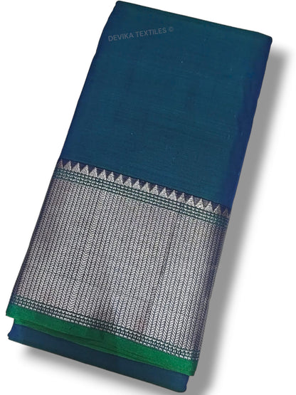 Sahitya (Rama green Narayanpeth Pure Cotton saree with Running blouse piece (Same as saree))