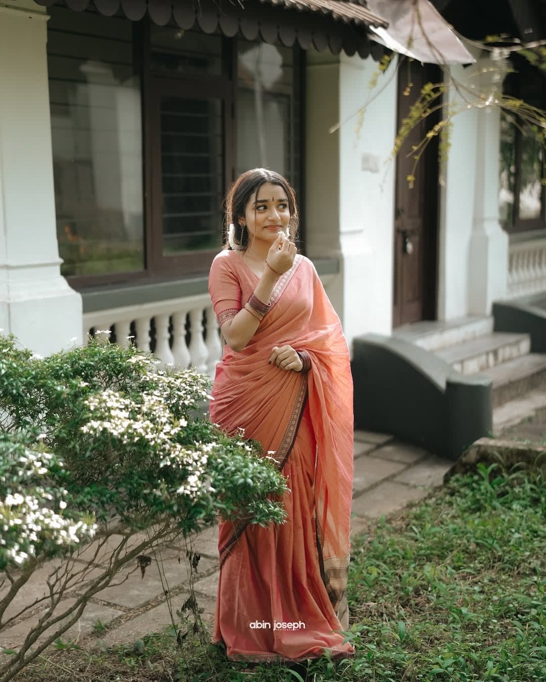 Shraddha Brick Red Narayanapet Pure handloom Cotton saree