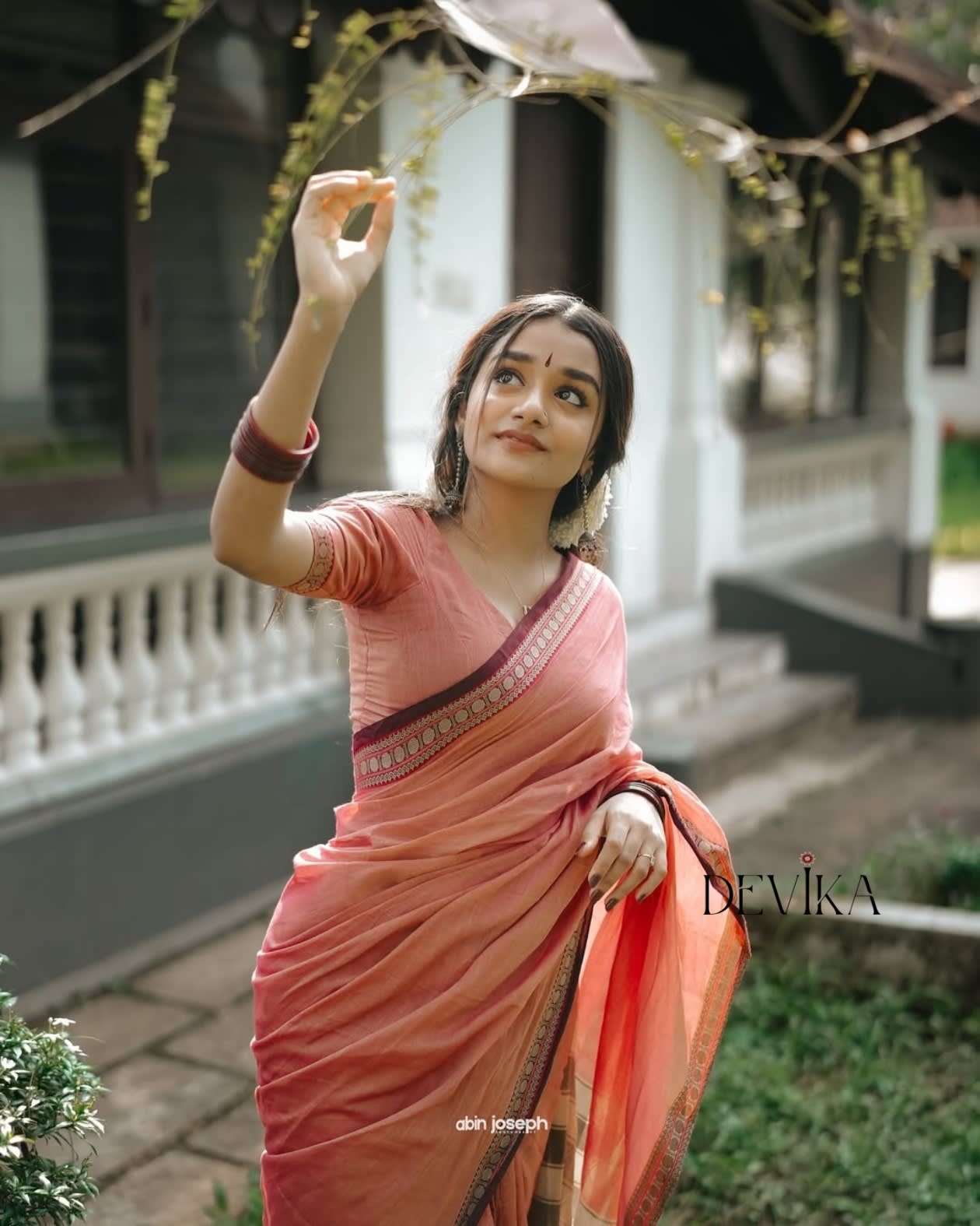 Shraddha Brick Red Narayanapet Pure handloom Cotton saree