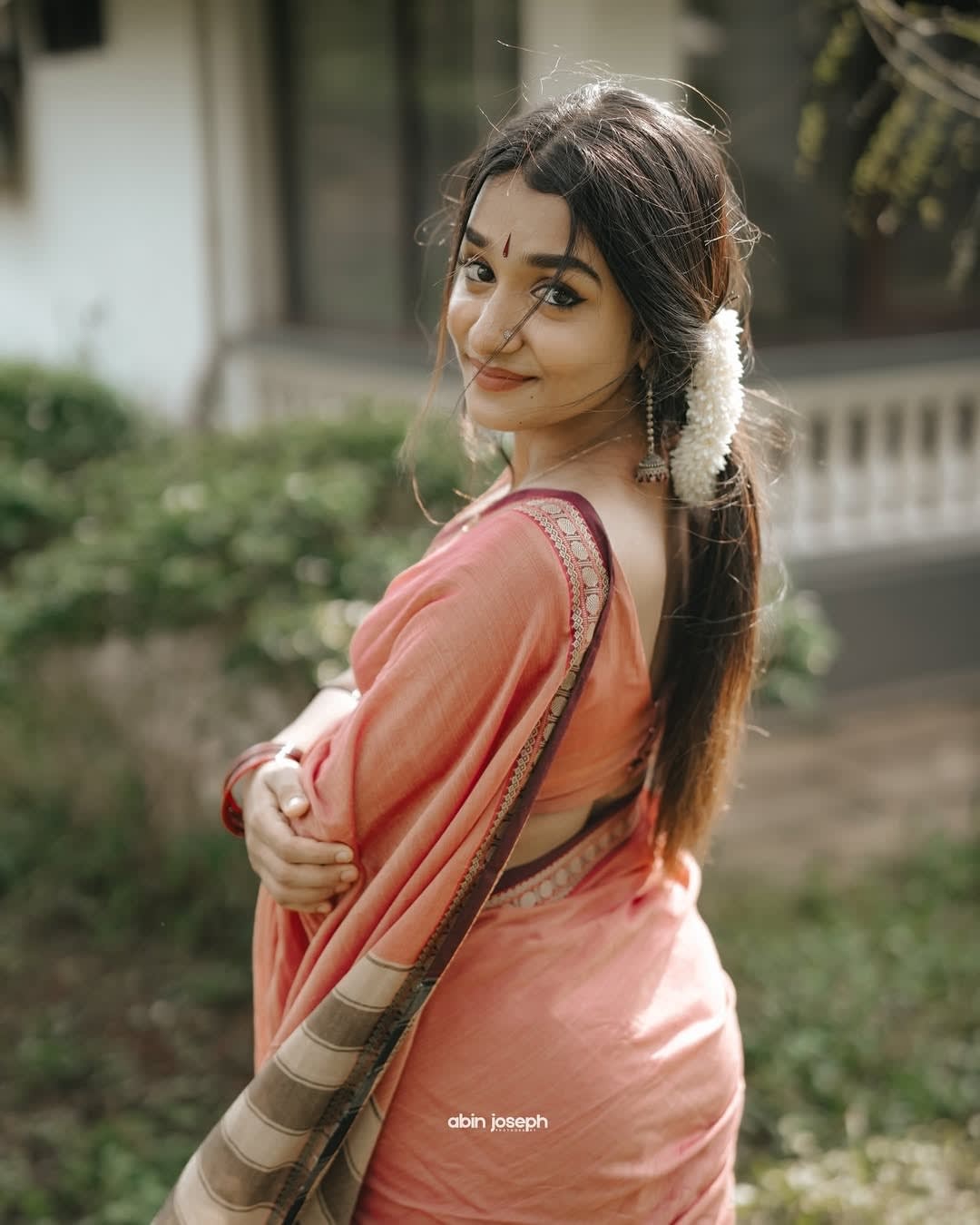 Shraddha Brick Red Narayanapet Pure handloom Cotton saree