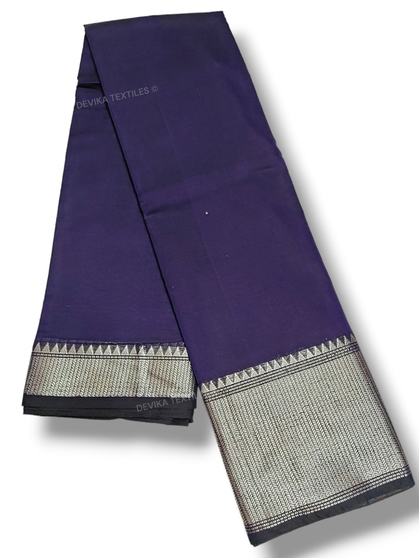 Voilet Sahitya Narayanapet Pure Cotton saree with running blouse piece (Same as saree)