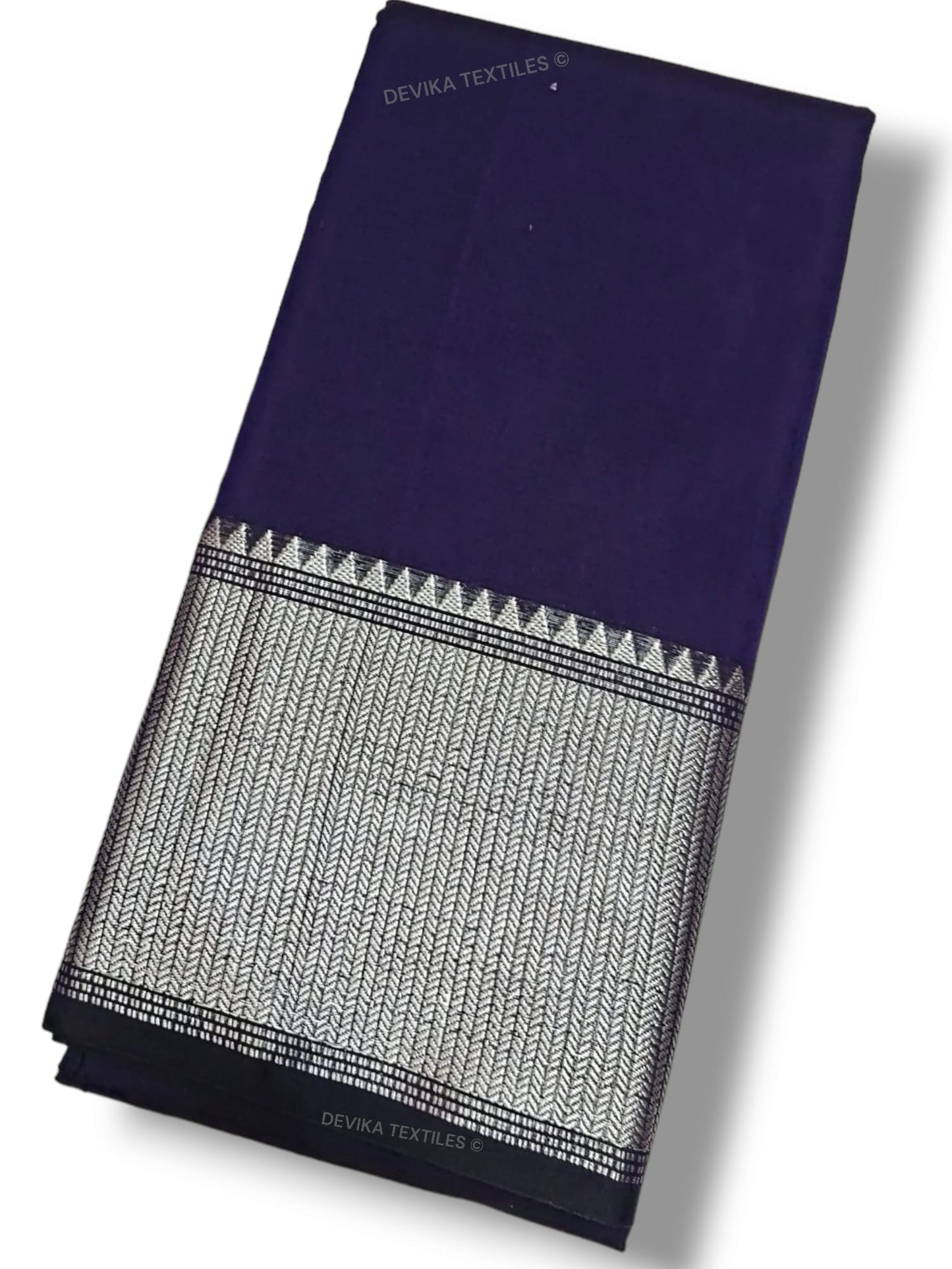 Voilet Sahitya Narayanapet Pure Cotton saree with running blouse piece (Same as saree)