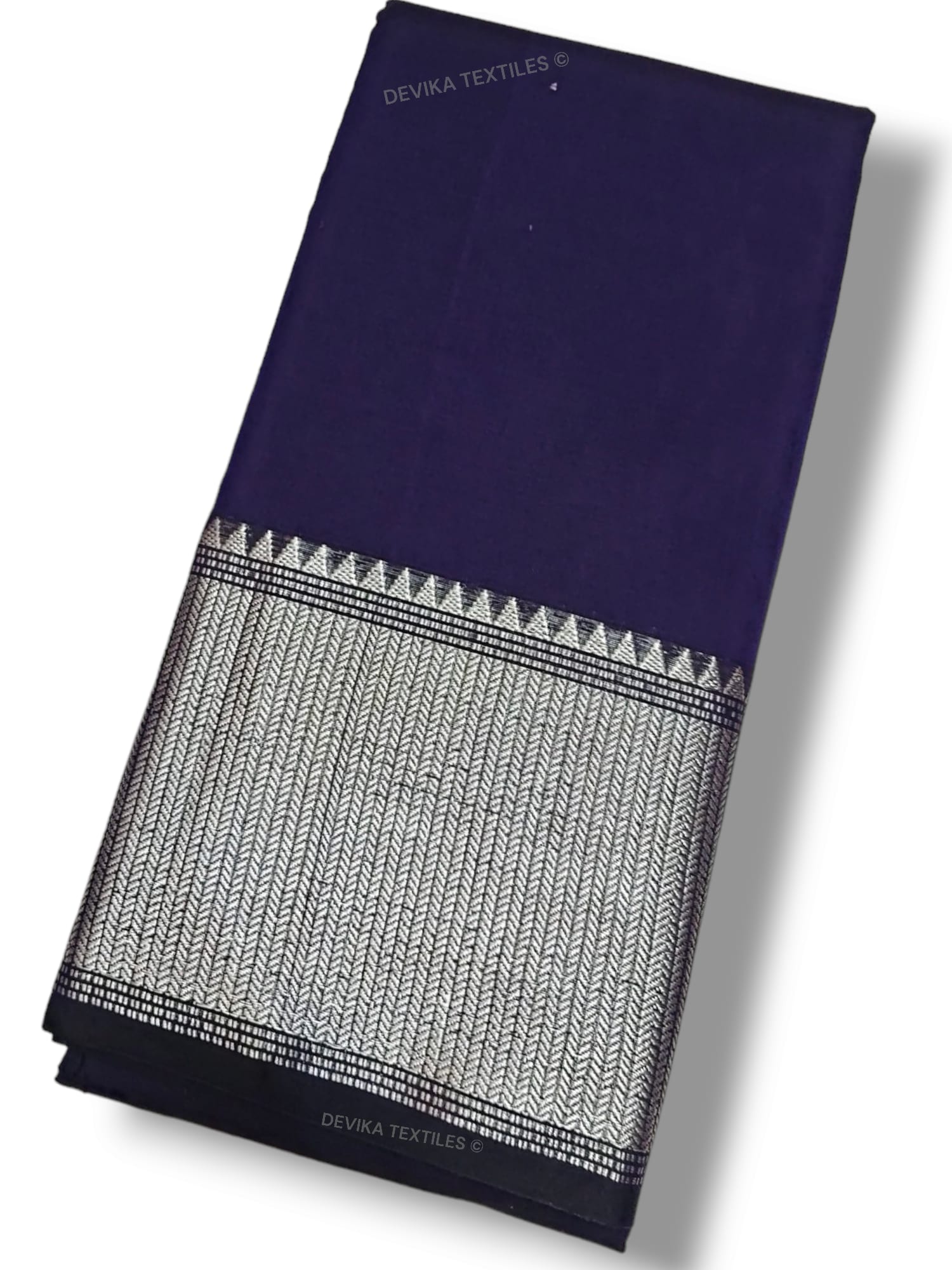 Voilet Sahitya Narayanapet Pure Cotton saree with running blouse piece (Same as saree)