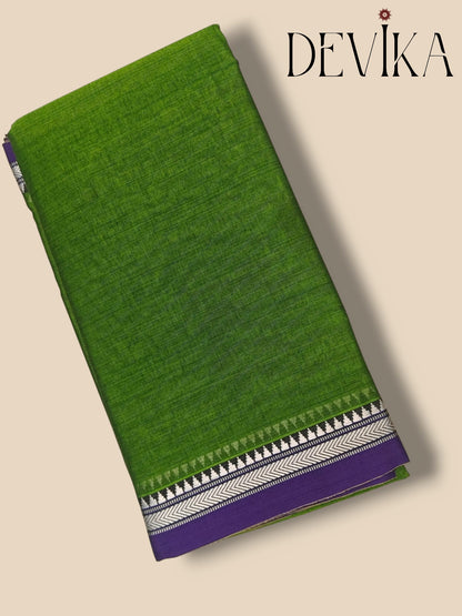 Green Ashwini Narayanpet Pure cotton saree