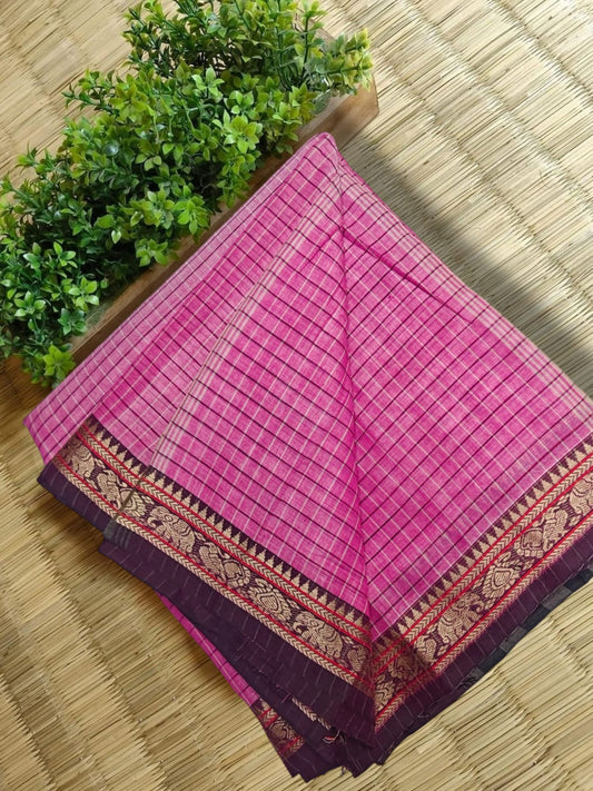 Deepali Rani Pink Narayanapet Pure Cotton saree
