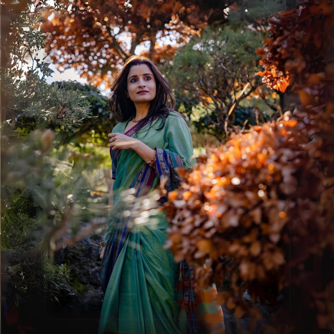 Shravvya Narayanpeth Pure Mercerised Cotton Saree With Running Blouse PIece (Same As Saree)